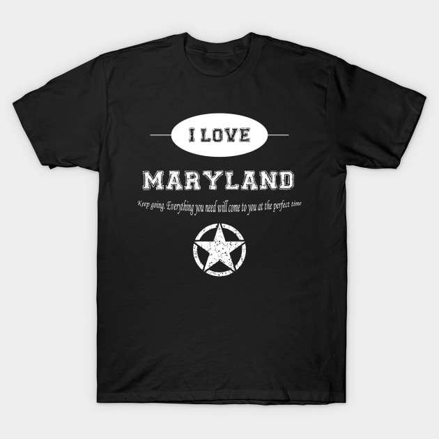 i love maryland T-Shirt by Print On Demand✅